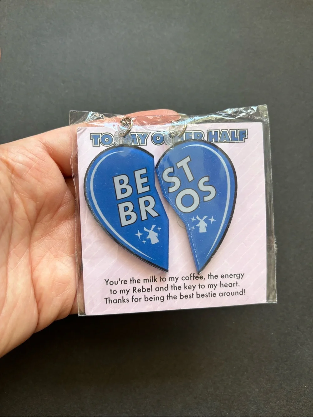 Dutch Bros Best Bros Split Heart Keychain Set | Limited Edition